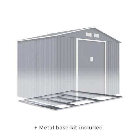 metal garden houses|metal sheds with base included.